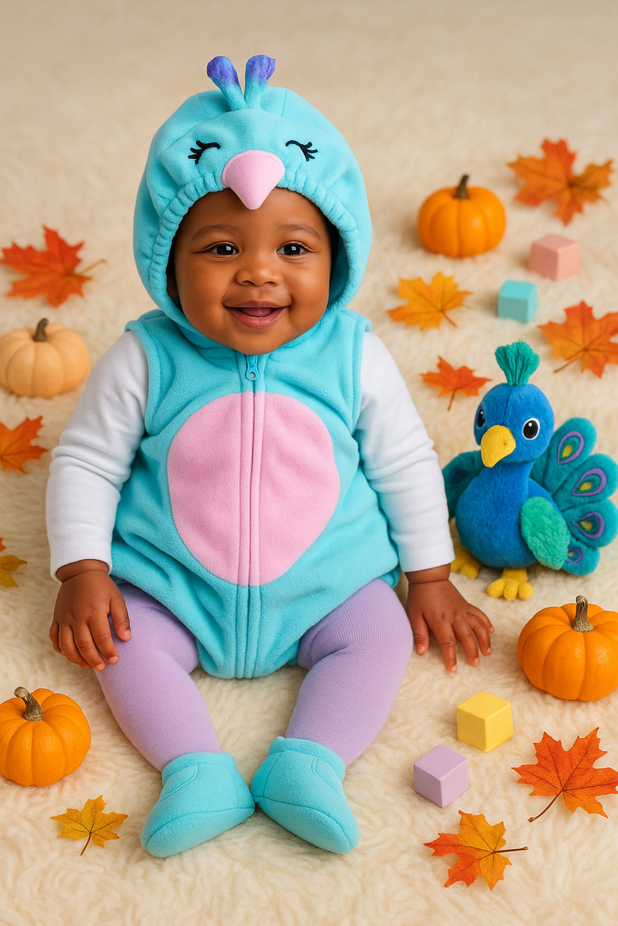 Carter’s Baby Turquoise Peacock Peachick Bubble Halloween Costume – 3-6 Months